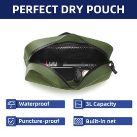 THURSO SURF Waterproof Fanny Pack Dry Bag Floating Adjustable Waist Strap Keep Your Phone and Valuables Safe/Dry SUP Accessories Olive (Olive)