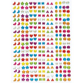 Baker Ross EV905 Selbstklebende Mini-Edelsteine, mehrfarbige Verzierungen, Kunst- und Bastelprojekte für Kinder, 280 Stück