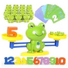 Educational Toy Math Game, Counting and Calculating Learning Frog Educational Toy, Toy for Children with Scales and Accessories, Educational Games Children's Toy Gift for Boys Girls from 3 Years