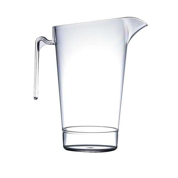 Crystal Clear Polycarbonate Pitcher Jug (2.2L/4 Pints) Stackable, Dishwasher Safe