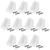Rierdge 30 Pcs Plastic Corner Braces Nylon Shelf Closet Furniture