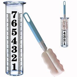 JMBay 7 Inch Plastic Rain Gauge Replacement Tube, Upgrade Freeze Proof Outdoor Plastic Rain Gauges Replacement Tube for Garden Yard Home, Crack Resistance Tube Best pcs Tubes with 1 Clean Brush