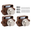Abiyou 3 pieces cabinet lock catch, button drawer lock, push