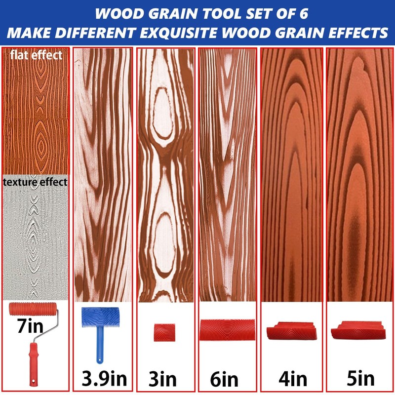 Wood Grain Tool, 11pcs Wood Graining Tool Set 7" Wood