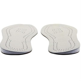 Supination Insoles, Leather Orthopedic Insoles for Men and Women, Orthotic Inserts for Corrective Over-Supination, Foot Alignment (Color : White, Size : 39-40)