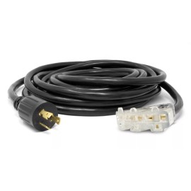 WEN PC2513 25 ft. 30-Amp 10-Gauge SJTW Fan-Style 10/3 Generator Extension Cord