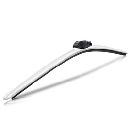 Clix Wipers - 22" White Fiber Automotive Replacement Wiper Blade (Pack of 1) Universal Clip On All-Weather Flex Frame Windshield Wiper