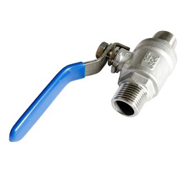 LOZOME 1/2 inch Male to Male Thread Ball Valve 304 Stainless Steel Full Port NPT Thread Ball Valves WOG1000