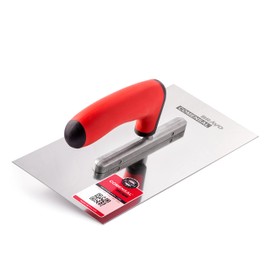 COMENSAL Stainless Steel Smoothing Trowel - Professional Stainless Steel Smoothing Trowel - Drywall Tool - Smoothing Disc - Eaves - Ergonomic Handle - Made in EU - 270 x 130 mm