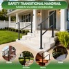 ORWOD 3-Step Outdoor Stair Railing, Adjustable Handrails for Outdoor Steps