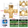 YELUN Garden Hose Splitter High Flow Splitter No Restricted-Flow Connector