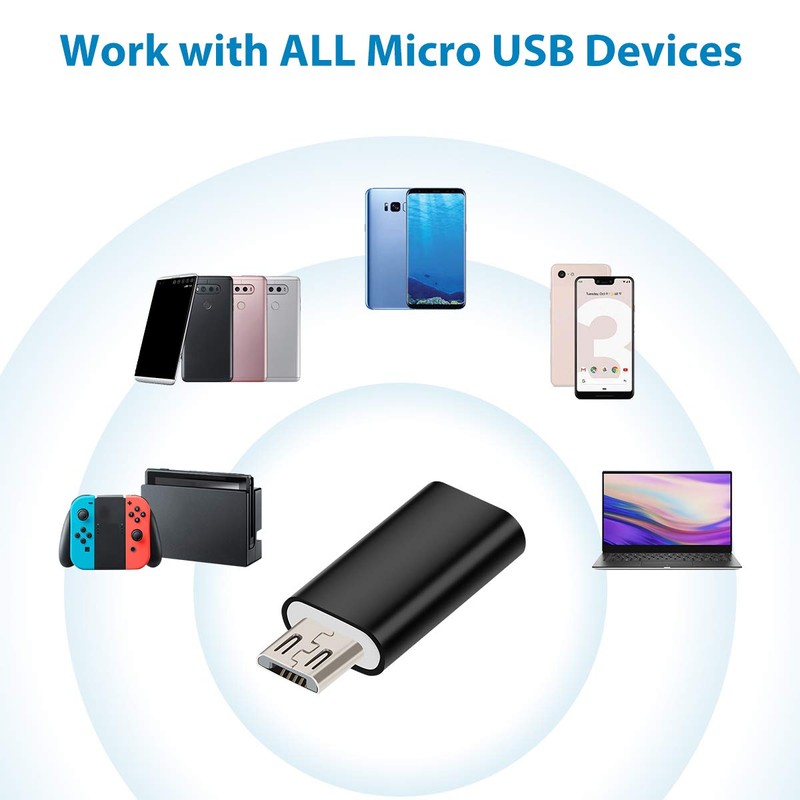 USB C Adapter, BabyElf Type C Female to Micro USB