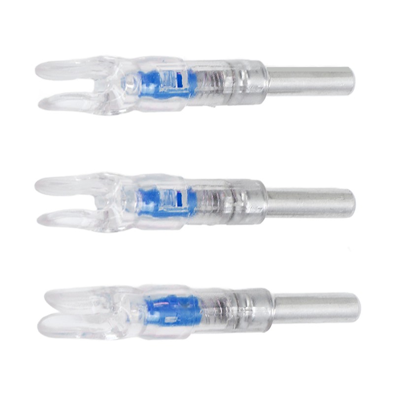 3PCS Archery Lighted Nocks Plastic Automatic with Switch 6.2mm Inner