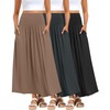 Ficerd 3 Pack Maxi Long Skirts for Women, Ankle Length