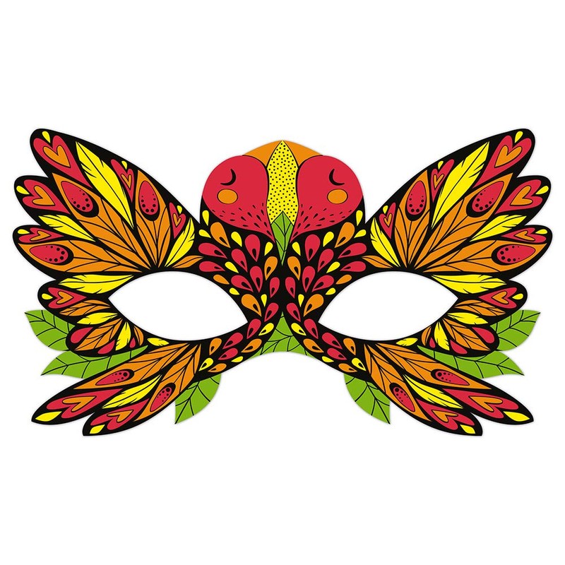 Janod - Set of masks and neon pens - Les