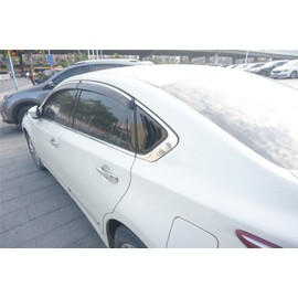 NEOLVZT New Racing Rear Quarter Window Louvers Scoops Shades Blinds for Nissan Altima 2013 2014 2015 2016 2017 2018 (Gloss Black)