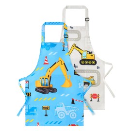 WERNNSAI Children's Apron – Pack of 2 Children's Aprons Painting Apron Children for Boys Girls, Truck