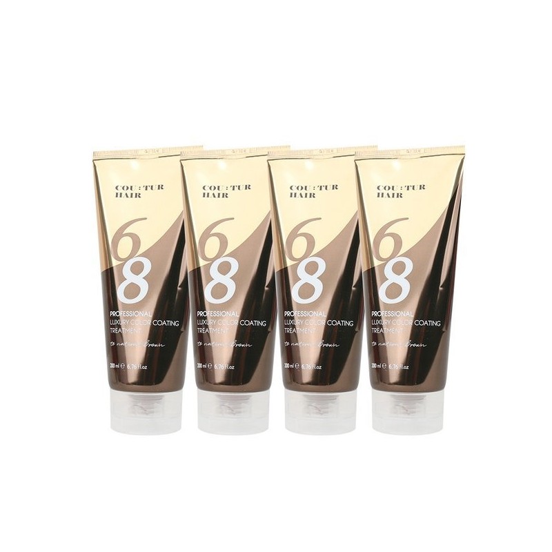 (4 Pieces) Couture Hair Color Coating Treatment Natural Brown 200ml