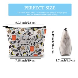 JTOUK Archeologist Gift Archeology Graduation Gift Archeologist Survival Kit Makeup Travel Bag Appreciation Gift for Archeologist Excavator Women (Archeologist Bag EU)