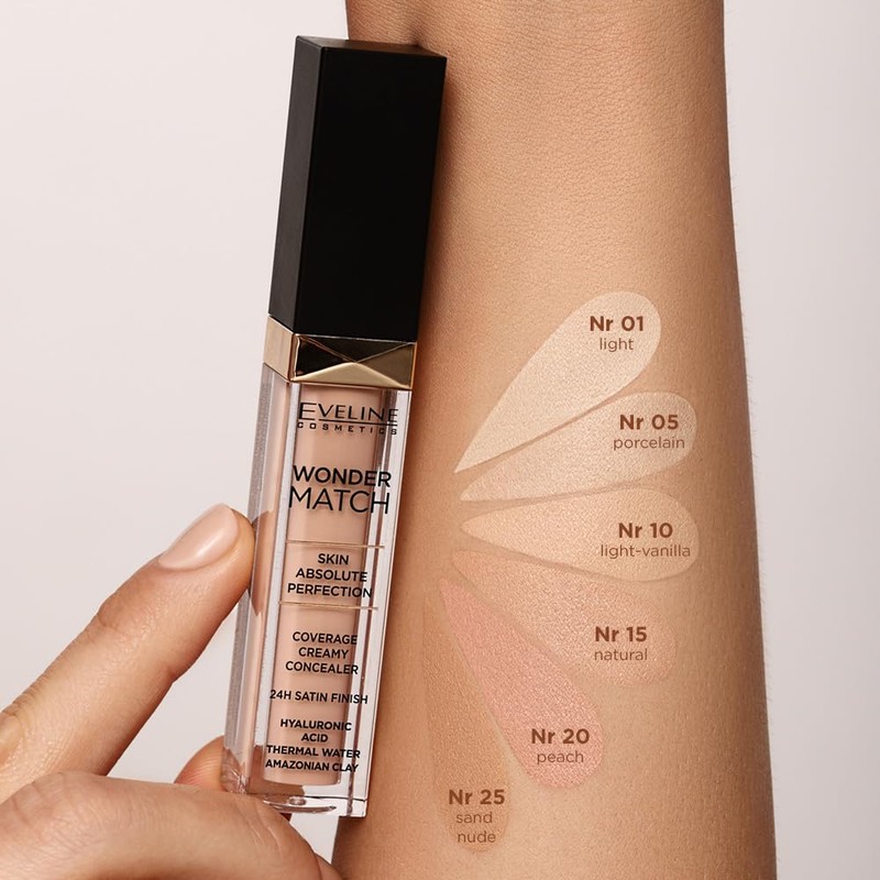 Eveline Wonder Match Liquid Concealer 5 ml, No 10 Light