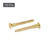 sourcing map Wood Screws M2 x 16mm Slotted Flat Head