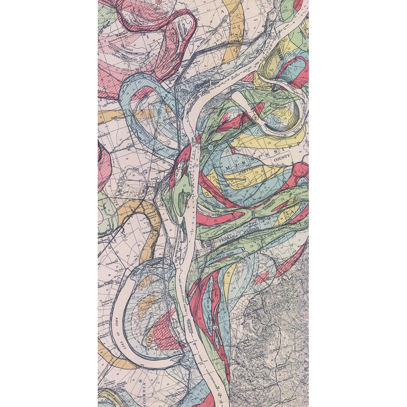 1944 Fisk Mississippi Meander Map Ancient River Bed Sheet 12