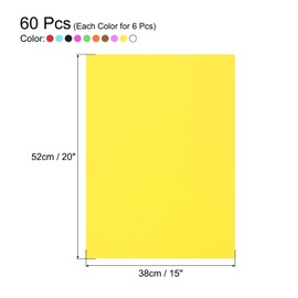 MECCANIXITY 60 Sheets Colored Cardstock 20" x 15", A4 Cardstock Paper Assorted Colors, 200gsm/75lb Card Stock Printer Paper for DIY Arts Scrapbooking Card Making