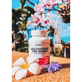 BioTechUSA Multivitamin For Women | 12 Vitamine + 11 Mineralien | Energie-, Knochen- und Immunsystemunterstützung | Antioxidantienschub, 60 Tabletten