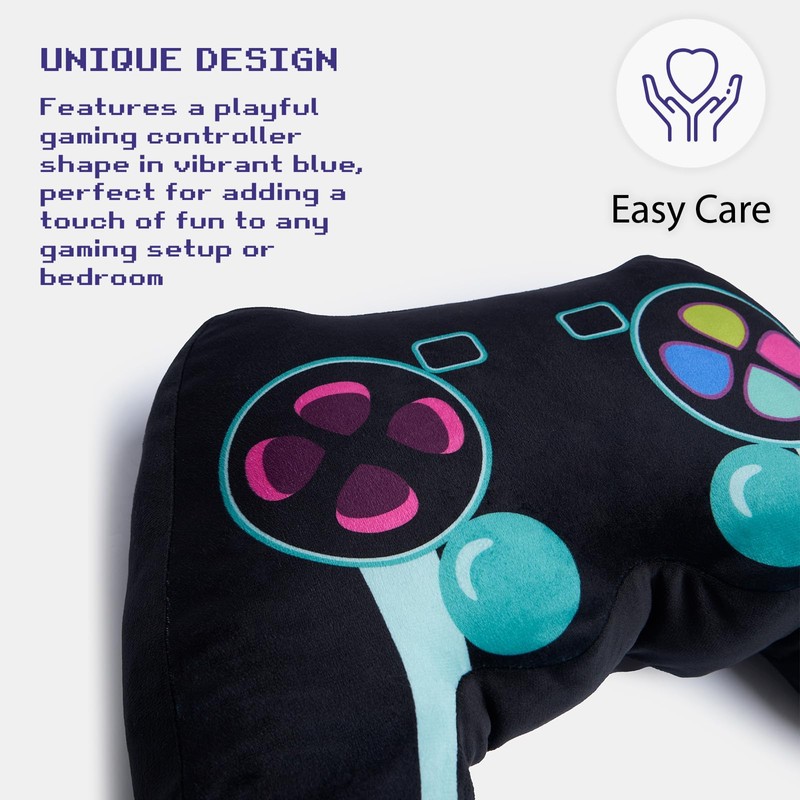 OHS Gaming Pillow Cushion Gaming Controller Shaped, Soft Plush Comfy