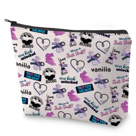 BLUPARK Funny Adult Humor Canvas Zipper Pouch Hang In There Makeup Bag Funny Dark Romance Gift Gift For Her, Hang In There, Retro