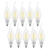 CRLight 2W 4000K LED Candelabra Bulb Daylight White Glow 10