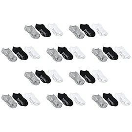 Spalding Kids Recycled Yarn 30 Pack No Show Bundle, Boys Assorted Neutral, Fits Sock Size 5-6.5 Fits Shoe Size 4-7.5