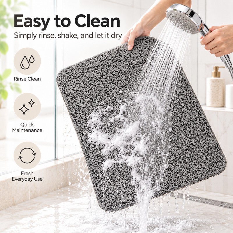 Non-Slip Bathroom Mat for Shower and Bathtub Areas – Quick-Drying