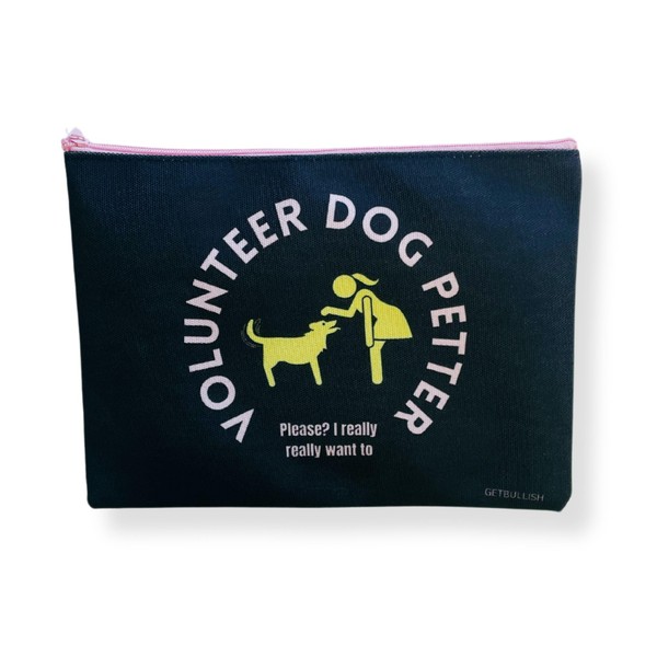 Get Bullish Volunteer Dog Petter Canvas Zipper Pouch 9.5" x