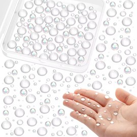 350 Pcs Clear Dewdrop Water Droplets Embellishments Nail Enhancement Handicraft Embellishments for DIY Crafts Card Making Decor, Scrapbooking Embellishments