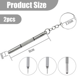 JchEnye Set of 2 Mini - Tornillos Clavadores para Gafas - 3 en 1 Conjunto de Reparación Multifuncional, Porta - llaves Compacto - Ideal para Gafas de Sol, Joyas y Reparaciones de Relojes