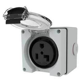 STARELO 30Amp Power Outlet Box,NEMA 5-30R Receptacle 125Volt,Outdoor dustproof and Weatherproof for RVs, Electric Vehicles, generators, Welding Machines, etc.ETL Listed.(NEMA 5-30R Box)