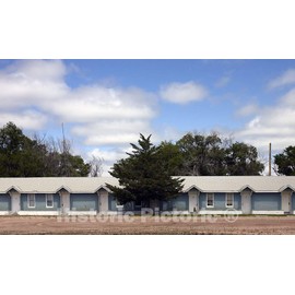 Historic Pictoric Holly, CO Photo - Units of The Old Gateway Motel in The Town of Holly, Near The Kansas line in Prowers County, Colorado - 12in x 8in