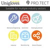 Unigloves PRO.TECT Black GA0042 Nitrile Single Use - Multipurpose, Powder