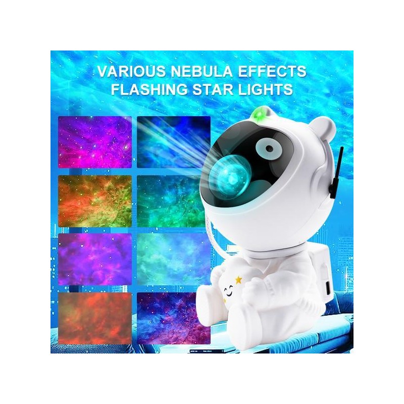 WEDEESUN Astronaut Galaxy Projector Star Projector with Timer and Remote