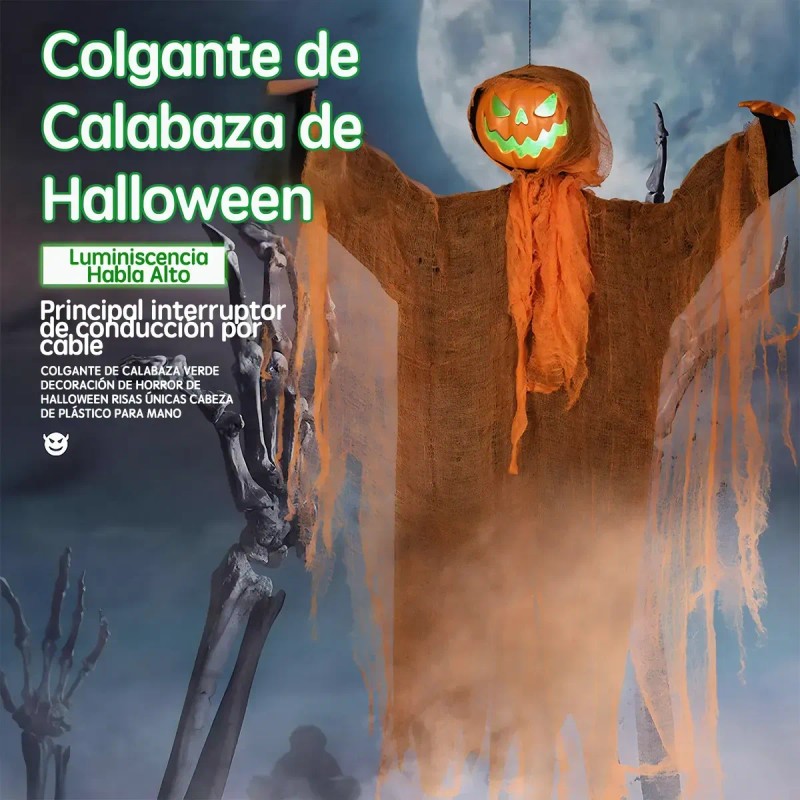 Fantasmas Colgante Luz Sonido Halloween Decoracion Exterior
