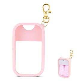 TERPINK TERPINK Silicone Case Compatible with Touchland Hand Sanitizer Spray, Protective Case with Keychain for Power Mist and Glow Mist 1 fl oz, Hand Sanitizer Spray Accessory (Pink, 1 Pack)