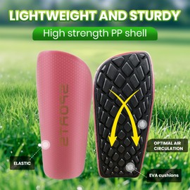 Shin Guards Soccer Kids 2025 Version High-Density Foam Soccer Shin Guard with Sleeves Shin Protective Pads for Youth Toddlers Daily Practice School Competitions Outdoor Play (Dust Pink, M)