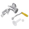 Meat Grinder Small Aluminum Alloy Composite Wood Incisive Blade Silver