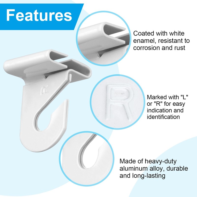 34 Pcs Ceiling Hooks, Durable Heavy Duty Aluminum Alloy Ceiling