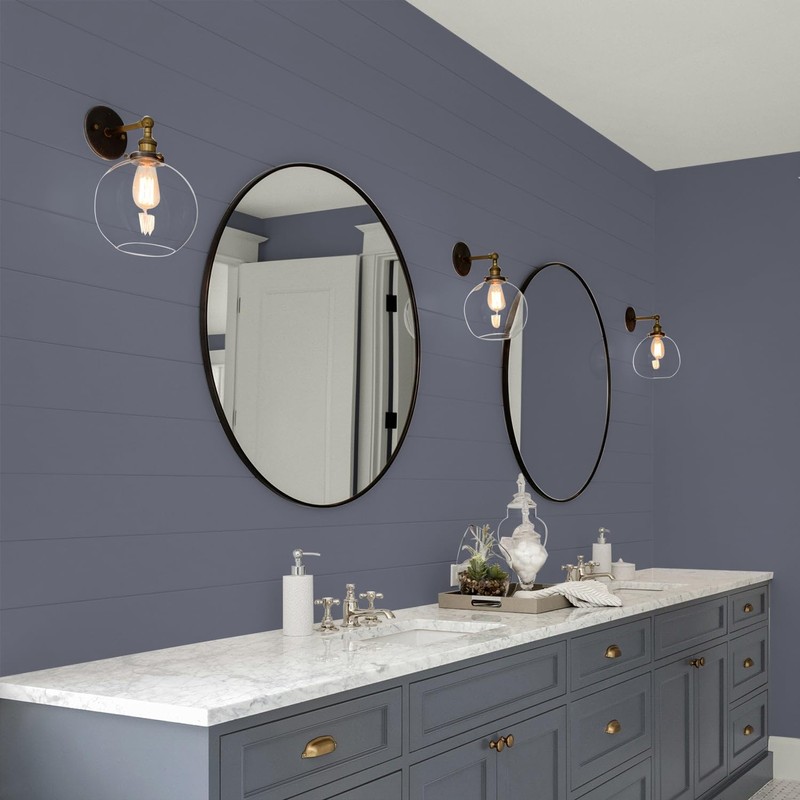 Glidden Interior Paint + Primer: Blue/Americana, One Coat, Eggshell, 1-Gallon