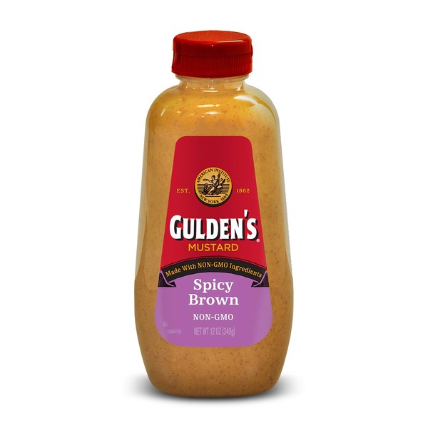 Gulden's Spicy Brown Squeeze Bottle Mustard 12 oz (Pack of 12)
