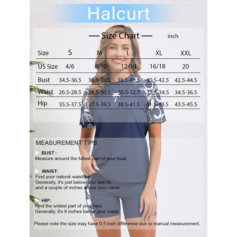 Halcurt - Traje de baño de dos piezas para mujer