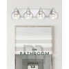 METWET Bathroom Light Fixtures, 4 Light Brushed Nickel Vanity Light,
