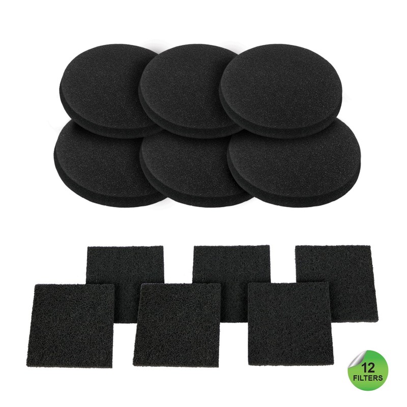 12 Pieces Counter Top Activated Carbon Compost Bin Filters -